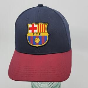 FC Barcelona Hat Cap Football Soccer FCB Red Maroon / Navy Blue New
